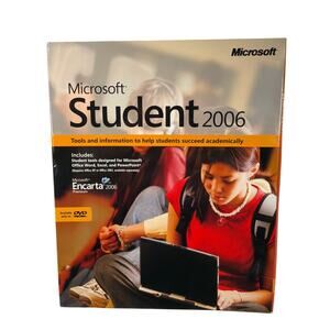 Microsoft Student 2006 with Encarta Premium DVD Sealed FR31-00001